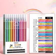 1pc Glitter Gel Pen, Colorful Neutral Pen For Students, DIY Journaling Pen Set, Shiny Highlighter Pen - Multicolor - View 10