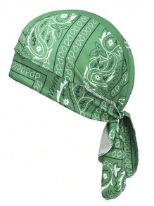 1 Peça de Bandana Elástica de Tecido/Estampa de Piratas, Design Aleatório Devido ao Corte, Adequada para Ciclismo, Esportes, Unissex