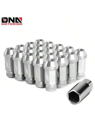J2 Engineering 7075 Aluminum M12X1.5 20Pcs 50mm Knurled Top Lug