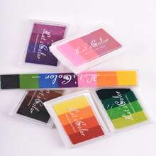 5 pièces Tampon encreur à dégradé multicolore, conception créative mignonne et pratique - Multicolore - Voir 2