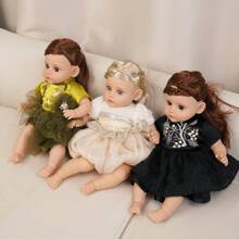 VACOS 14" Reborn Baby Doll With Fashion Clothes Soft Skin Cotton Body Lifelike Realistic Baby DIY Toys For Bebe Birthday