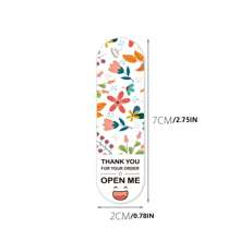 100pcs/Pack Cute Expression Rectangle Sticker, Gift Box Packing Stickers - Multicolor - View 5