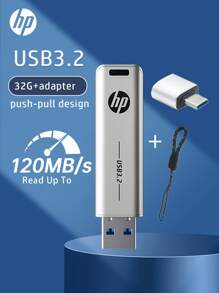 HP HP 256GB 128GB USB 3.2 Flash Drive,Metal Shell USB Drive, With Lanyard USB/Type-C Adapter
