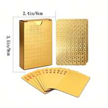 1 Deck Of PVC Playing Cards - Universal Waterproof 24K Gold Foil Plastic Playing Card Set, Collection And Card Game, Great For Magic, Water Trick Games And Parties - Multicolor - View 14