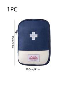 1 pièce Sac de médecine d''urgence extérieur étanche en nylon, sac de prévention des épidémies portable avec fermeture éclair en maille rouge, sac de rangement de médecine d''urgence de voyage, de camping, de ménage. Boîte à pilules, étui à pilules, organisateur de pilules, conteneur de pilules. Accessoires de voyage, organisateur de voyage, essentiels de voyage, sac de voyage. Trousse de premiers soins pour les vacances d''été, les vacances au collège, les croisières