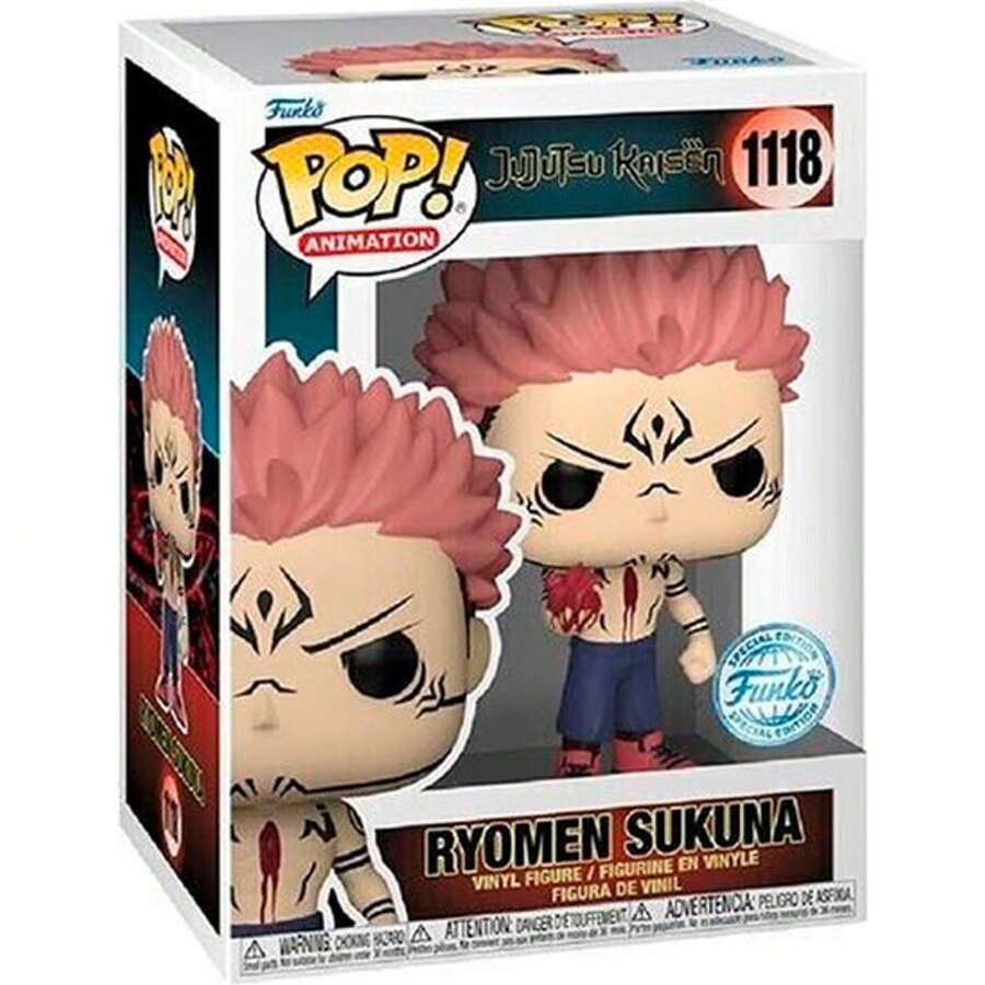 | JUJUTSU KAISEN RYOMEN SUKUNA EXKLUSIVE POP-FIGUR – limitierte Edition zum Sammeln von Funko Pop – Funko Pop detailliertes und realistisches Design – Funko Pop ideal als Geschenk – Funko Pop große Vielfalt an Charakteren - Verschiedenfarbig - Übersicht 1