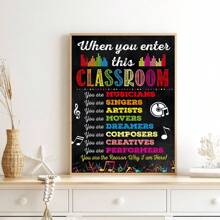 1 Pieza Póster de música Pósteres de música para decoraciones del aula de música Pósteres del aula de música para suministros del profesor de música Decoración del aula de música Arte de pared para la escuela - Multicolor - Ver 18