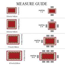1 pieza Mantel con tema navideño, mantel de poliéster impermeable, mantel para fiesta en el hogar, cubierta de mesa de comedor rectangular, decoración de la habitación, decoración navideña, decoración navideña para comidas, decoración del hogar, decoración navideña, artículos de fiesta - Multicolor - Ver 3