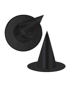 12 piezas Sombreros de bruja de Halloween con cordón de 2000 cm de largo, estilo aleatorio para decoración de patio de Halloween - Negro - Ver 9