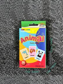 36 張/套嬰兒早期教育卡用於學習英語單詞,包括顏色、時間、形狀、動物、水果、蔬菜、面部特徵和食物識別,帶有彩色視覺抽認卡教育工具 - 彩色 - 查看 4