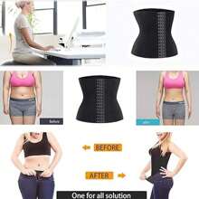 Waist Trainer Belt Made Of Neoprene, Designed For Intense Sweating And Abdominal Compression To Help Shape The Waist - Black - View 4