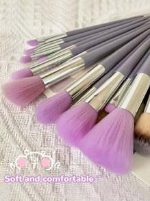 Bộ cọ trang điểm cầm tay 13 món màu tím, bao gồm cọ má hồng, cọ phấn phủ, cọ phấn mắt và nhiều dụng cụ trang điểm khác, bộ cọ trang điểm, bộ cọ trang điểm, bộ cọ trang điểm, bộ cọ trang điểm hoàn chỉnh, bộ cọ trang điểm, bộ dụng cụ trang điểm hoàn chỉnh, bộ cọ trang điểm, bộ cọ trang điểm, bộ quà tặng trang điểm - Màu tím - Xem 6
