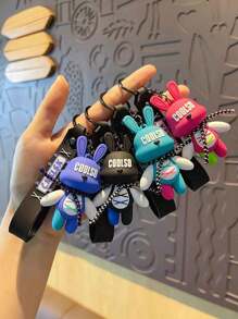 1PC Rabbit Keychain Creative Bunny Design Ribbon Keychain For Women, Delicate Car & Motorcycle Chain Pendant With Premium Feeling, Bag Charm Loop,Car Keychain Funny Gifts Purse Accessories ,Cute Letter Keychain/Chain, Key Bag, Handbag, Backpack Charm,Key Chain Accessories Suitable For Gifts, Wallets, School Bags, Backpacks, And Satchels,Suitable For Party Gifts, Birthday Gifts, Gifts For Friends, Gifts For Family, Gift Giving Parties, Graduation Gifts, Christmas Gifts,(The Keychain Does Not Come - Blue - View 6