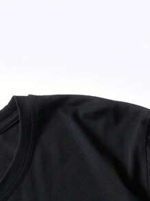 Men's Anime T-Shirt With Japanese Letter And Number Flannel - màu đen - Xem 4