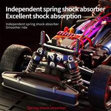 Remote Control All Terrain Car, Full Scale Off-Road RC Car, 70KM/H High Speed Sport Utility Vehicle, With 2 Batteries, Four Wheel Drive Drift, Full Proportional Adjustment, Six Lighting Modes, Brushless Motor, Racing Vehicle Toys Gift - Black - View 7