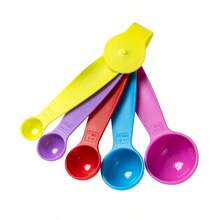 5 piezas/10 piezas Tazas y cucharas de medir, herramientas de medición de cocina de colores para hornear - Multicolor - Ver 11