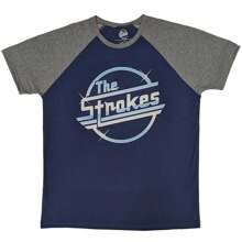 The Strokes | Official Band Raglan T-Shirt | OG Magna - 48-Hour Fast Shipping!  - Navy Blue - View 1