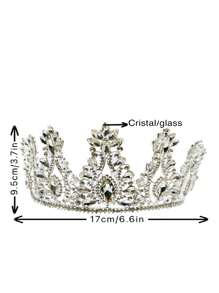 Tiara de XV años, para mujer Tiaras y coronas de cristales para mujer Tiaras para novia Corona de reina real Diadema Princesa Quinceañera. - Blanco - Ver 5