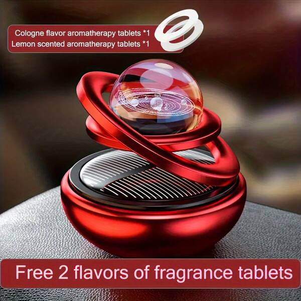 Solar Home Air Freshener Rotatable Air Purifier Diffuser Car Decoration Accessory, Home Indoor Fragrance, 4 Colors Available