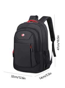 Oxford Cloth Large Capacity Multi-Function Men Backpack School Backpack Students Book Bag School Bag For Books School Supplies Gifts Christmas Scream Bag Backpack Winter Christmas Gifts Travel Bag Laptop Thanksgiving Travel Purse Holiday Casual Gifts Boyfriend Gifts Vacation Funny Gifts Side Bag Holiday Essentials Gym Bag Sports Bag Summer Back To School Beach Bag Laptop Case The Sporty Life Bag Pack Hiking Bag Weekend Bag Backpacks Travel Must Haves Large Bag Spring Springbreak Step Into Spring - Red - View 2