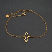 1 Stück 16cm/18cm/21cm Kontur Martinique Landkarte Armband Edelstahl Frankreich Schmuck Fußkette