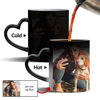 1 PC Custom Mug Coffee Cup Personalized Coffee Mug Thermal Sensing Color Changing Magic Coffee Mug - Design Custom Photo/Logo Novelty Custom Gift Tea Cup For Men And Women Family Friends Pets For Birthdays, For Children's Day, For Father's Day, For Graduation, For Weddings, For Housewarming Dining Room, Living Room, Bedroom, Office, Tea Room, Home, School,Home Refresh,Customized Mugs,Home Refresh,Festive Calendar
