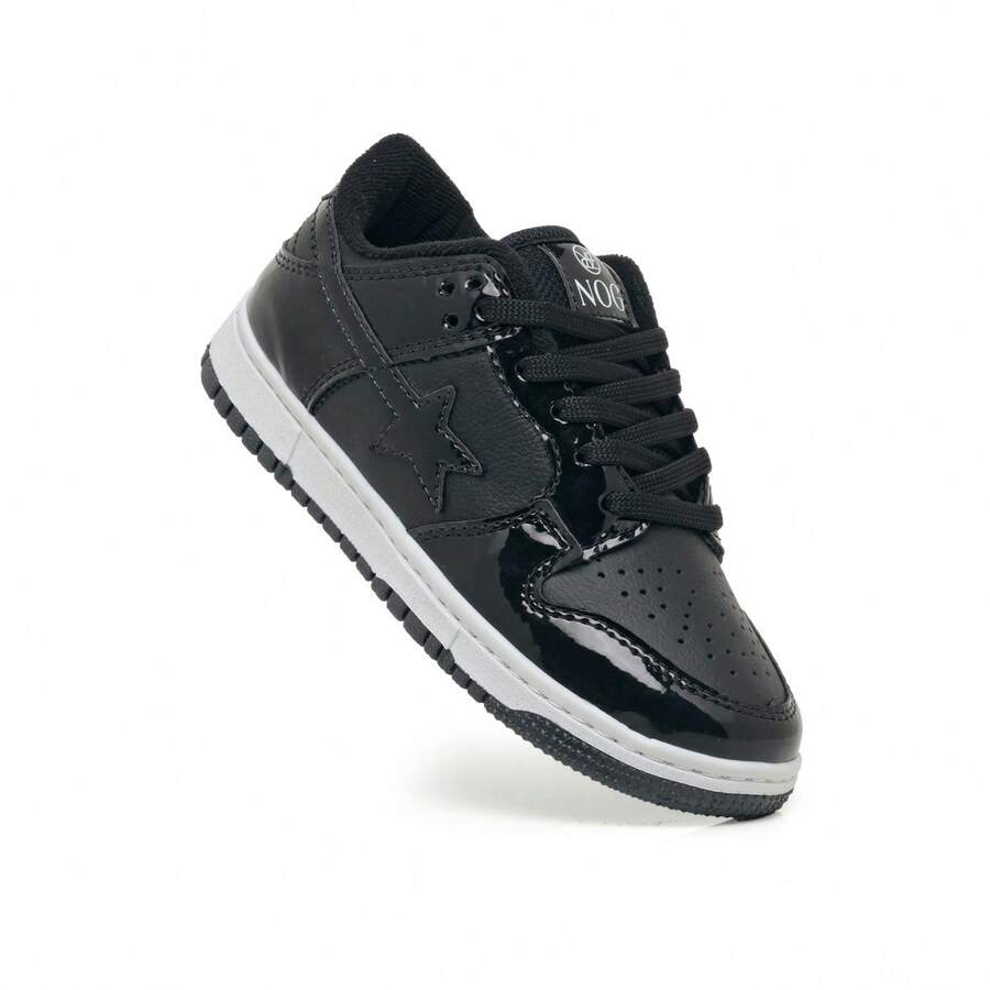 Children's Casual Sneakers Men's Women's School Walking Unisex White And Black Air Low Original - 黑色 - 查看 1