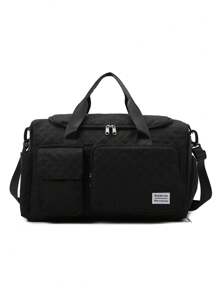 Bolso de viaje de gran capacidad con separación seca y húmeda, estampado de vaca, leopardo y cebra, para negocios, viajes, hospital, de nailon negro, organizador de viaje, ropa de aeropuerto, equipaje, ideas de regalo de Navidad para mujeres y niñas, regalos de Navidad para mamá, amiga, bolsa de gimnasio, bolsa deportiva, mochila para vacaciones, bolsa escolar, accesorios escolares
