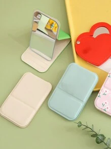 多色便携式翻盖化妆镜、卡片收纳、学生迷你美容镜可折叠磨砂公主镜、化妆镜、袖珍小梳妆镜、旅行镜、美容产品、客厅家居卧室浴室家居装饰、旅行用品、婚礼、派对、生日、送给男士、妈妈、爸爸、最好的朋友、老师的礼物、新年、配饰、有趣的礼物 - 彩色 - 查看 9