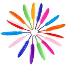 50 Buah Bulu Angsa 10-15cm Aneka Warna, Bulu Lurus Kecil untuk Dekorasi Perhiasan Pesta Pernikahan, Kerajinan Tangan DIY Berwarna-warni - MultiWarna - View 4
