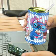 1 cái 12oz được cá nhân hóa có hoa văn khâu dễ thương được in đôi tường cách nhiệt, chống rò rỉ, cốc cà phê bằng thép không gỉ có thể tái sử dụng có nắp và ống hút, thích hợp cho sữa, cà phê, sinh tố, nước trái cây và đồ uống, tuyệt vời cho sinh nhật, Giáng sinh, cắm trại và trở lại trường học - Đầy màu sắc - Xem 7