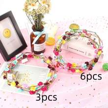 3 件/5 件/6 件/9 件发光花环头带，藤蔓花头饰（颜色随机）万圣节情人节