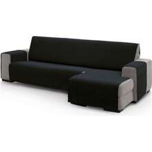 Ecommerc3 Chaise Longue Sofa Cover Right Arm Backrest 240 Cm - Chaise Longue Sofa Cover With Pockets 100% Made In Spain - màu đen - Xem 1