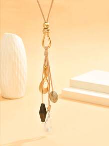 1 pieza Collar con dije de aleación de metal de adecuado para uso diario de mujeres - Multicolor - Ver 4