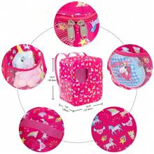 7 Pieces 18 Inch Doll Bag Strap Set Including 18 Inch Doll Clothes, Shoes, Sunglasses, Doll Backpack & Toy Unicorn (NO DOLL) - 彩色 - 查看 3