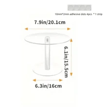 1/3/6 pièces Support à gâteau en acrylique, présentoir rond transparent pour cupcakes pour table de dessert, support surélevé pour gâteaux, desserts, cupcakes, bonbons pour mariage, événement, anniversaire, support pour cupcakes, desserts, gâteaux, pizza, cuisine, cadeau de Noël