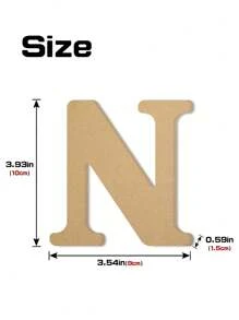 1pc Wooden Crafted English Letter Decor Piece, Suitable For Home, Living Room, Reception Counter Best Gifts Birthday Graduation