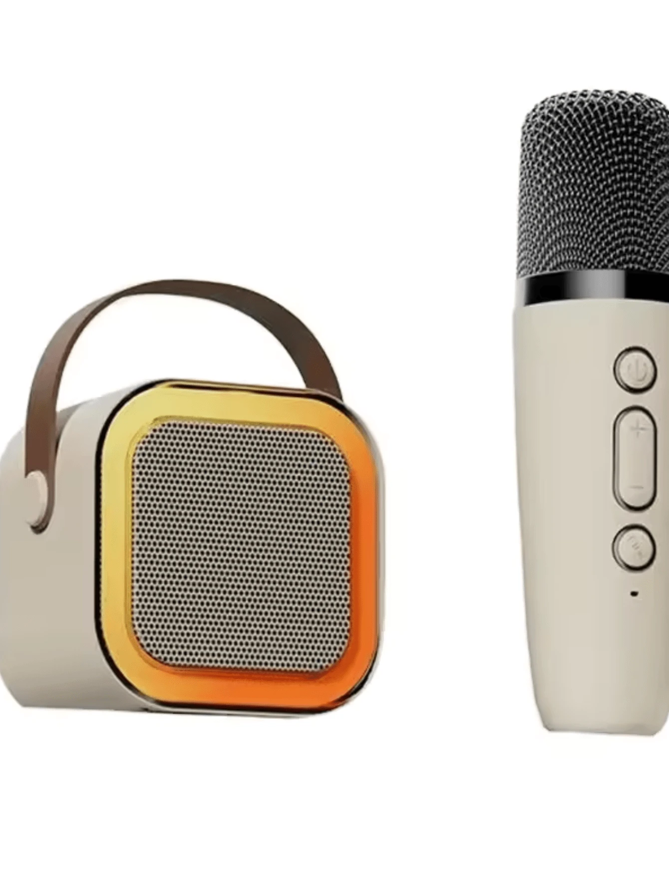 All-In-One Wireless Karaoke Microphone, Home KTV Set With Speaker - White - View 1