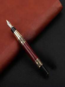 1pc Retro Style Business Signature Fountain Pen With Black And Red Colors To Choose From  Business Gift Fountain Pen Suitable For Office Signature Learning And Writing - Multicolor - View 6