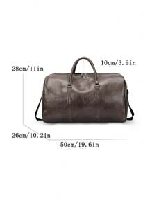 1Pc Black Travel Bag,Pu Vintage Travel Bag, Large Travel Duffel Bags For Men Overnight Weekend Bag,Waterproof Large Capacity Duffle Bag,Men And Women Large-Capacity Luggage Travel Carry-On Bag,Travel Portable Hand-Held Bag, Luggage Collection Bag For Travel, Camping, Outdoor,Weekend Bag For Sports Gym Yoga Waterproof PU Leather Carry-On Holdall Gym Bag,Back To School For Suitcase Overnight Bag For Luggage Carry On Bag College Bag Luggage Bags Weekender Bag Hospital Bag Holiday Winter