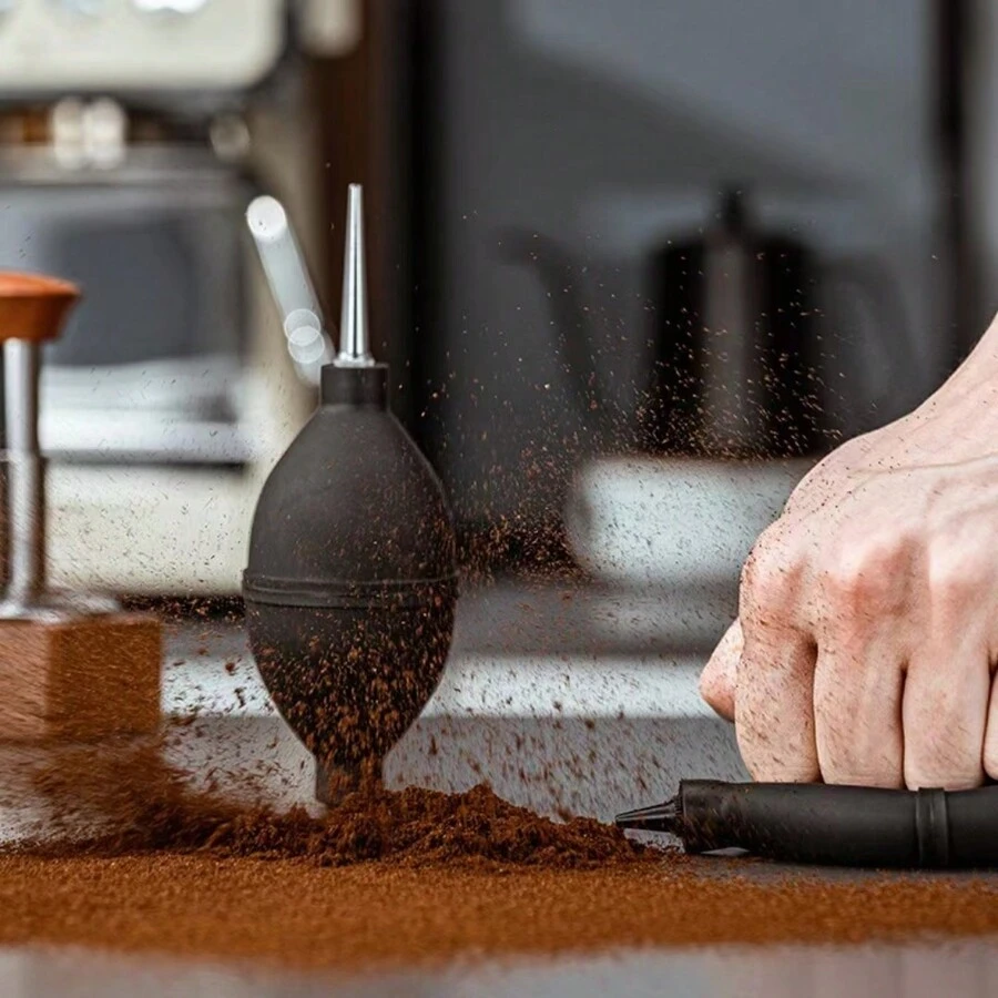 Coffee Machine Cleaning Dust Blower, Coffee Grinder Duster, Coffee Accessory Cleaning Powder Blower - Black - View 1