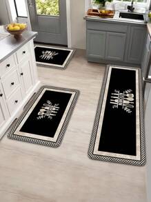 [Grande taille] 1 pièce Tapis de cuisine - Tapis de cuisine anti-fatigue pour l'automne et l'hiver, confortable pour se tenir debout - Imperméable, facile à nettoyer, antidérapant, ensemble de tapis de cuisine épais, convient pour la maison, le bureau, l'évier, la buanderie