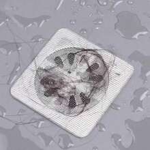 10pcs Bathroom Hair Filter Net Kitchen Sink Strainer Silicone Drain Pipe Anti-Clogging Prevent Cockroach Floor Drain Stickers - Transparent - View 4