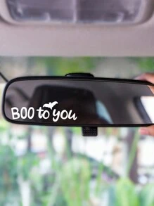 RandySticker Oye cariño Espejo retrovisor de coche personalizado con tema de vacaciones de Halloween espeluznante, decoración de espejo de maquillaje, pegatinas espeluznantes, pegatinas para ventanas, calcomanías para pared - multicolor - Ver 18