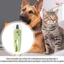Nail Clipper For Dogs And Cats Kit Pliers And File With LED Light Complete Scissors - màu xanh lá - Xem 8