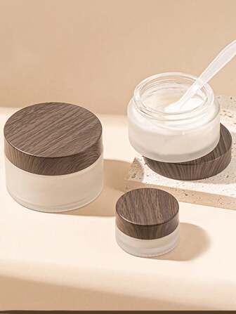 1PC Lotion Refillable Glass Bottle Storage Eye Cream Sealed Dispenser Facial Mask Cosmetic Jar Container