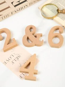1 Stück minimalistische natürliche Holzzahl Dekoration, handgefertigter Holzschmuck geeignet für Zuhause, Bars, Fotografie-Requisiten, tolle Geschenke