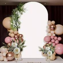 Versatile White Arch Kit Backdrop Polyester Single-Sided For Weddings Birthdays Showers Jungle Animals & Butterfly Theme - White - View 4