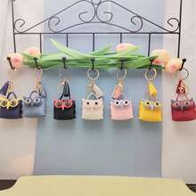Owl Cute Keychain, Multipurpose Cute Mini Coin Purse Keychain, Leather Owl Tassel Keychain, Wallet Bags Jewelry Pouch,Bag Charms