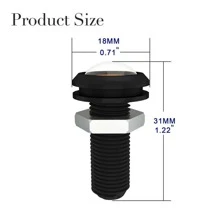 DC12V 18 毫米鹰眼 LED 汽车雾灯 DRL 日间行车灯倒车灯尾灯小灯泡 -10 件